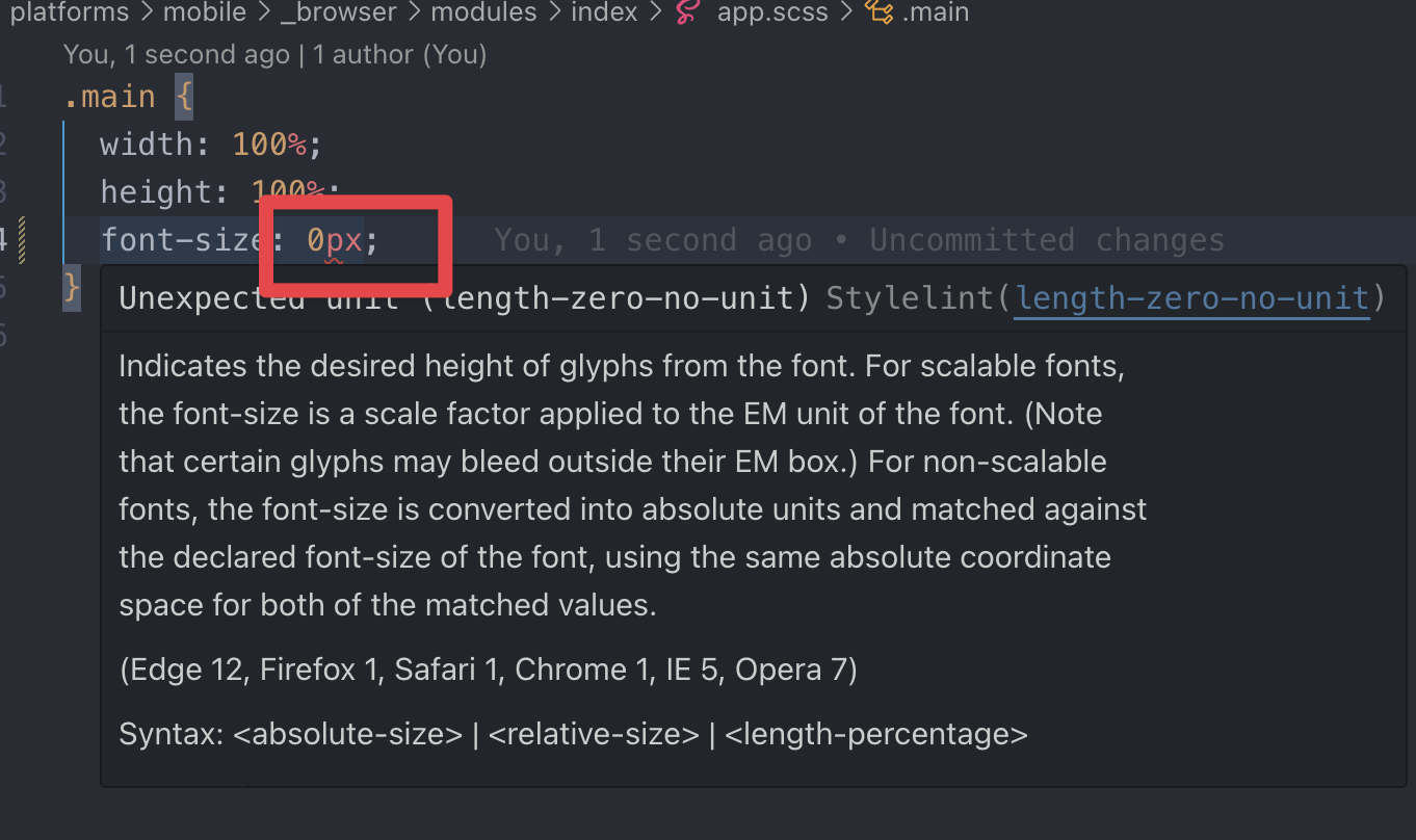 stylelint-error